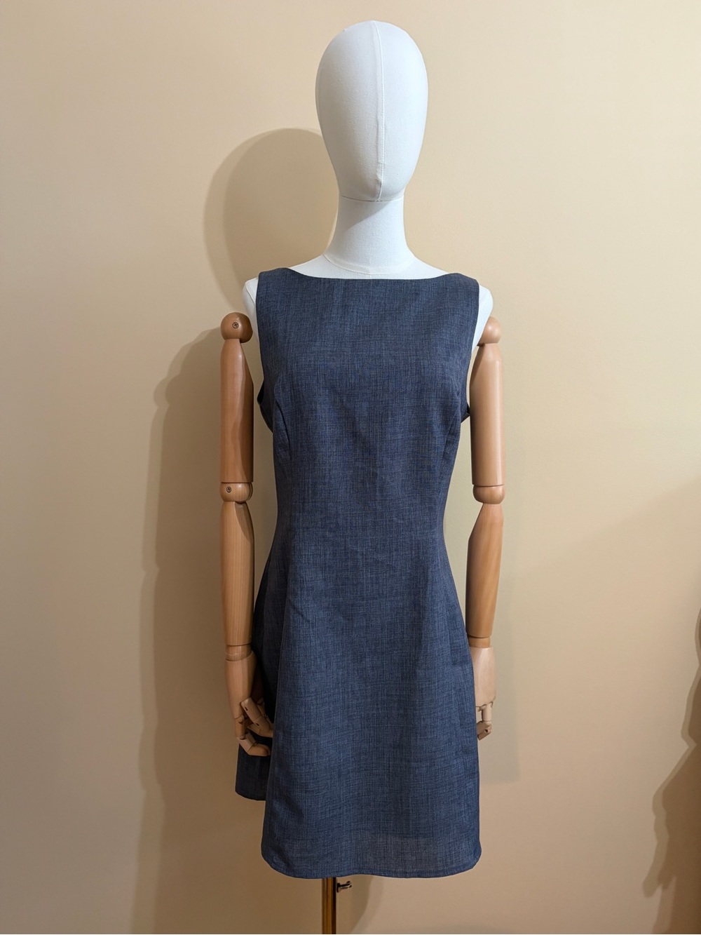 RIHOAS Boat Neck Sleeveless Mini Dress